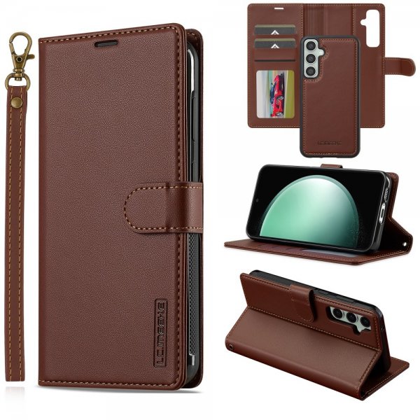 Lc.Imeeke Samsung Galaxy A35 Etui Avtagbart Deksel L2 Series MagSafe Brun