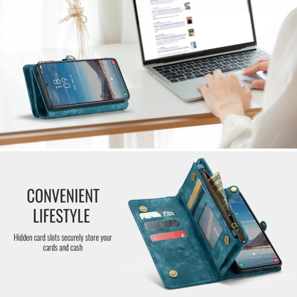 CaseMe Samsung Galaxy A37 Etui 008 Series Avtakbart Deksel Blå