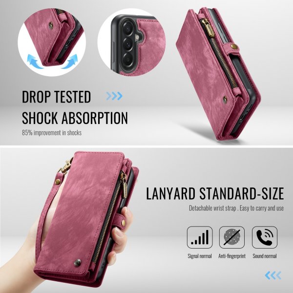 CaseMe Samsung Galaxy A37 Etui 008 Series Avtakbart Deksel Rød