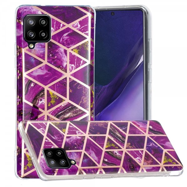 Samsung Galaxy A42 5G Deksel Marmor Magenta