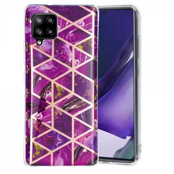 Samsung Galaxy A42 5G Deksel Marmor Magenta