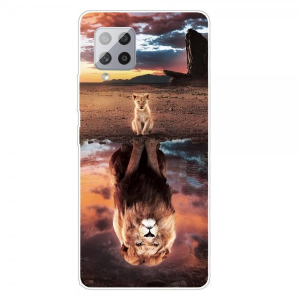 Samsung Galaxy A42 5G Deksel Motiv Lejon