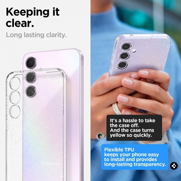 Spigen Samsung Galaxy A55 Deksel Liquid Crystal Glitter Crystal Quartz