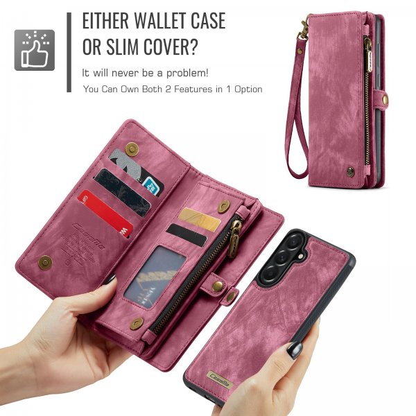 CaseMe Samsung Galaxy A57 Etui 008 Series Avtakbart Deksel Rød