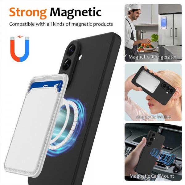Samsung Galaxy A57 Deksel med Stropp Silikon MagSafe Svart