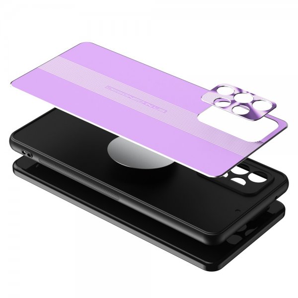 Samsung Galaxy A72 Deksel med Metallplate Lilla