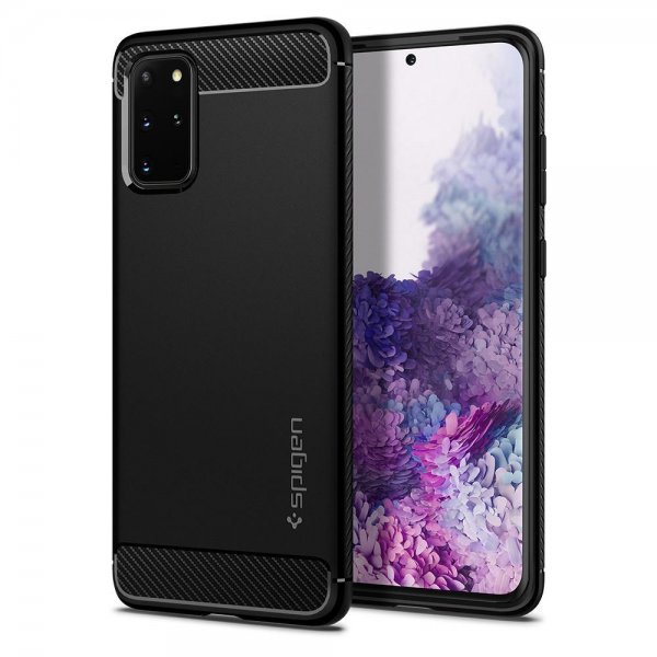 Spigen Samsung Galaxy S20 Plus Deksel Rugged Armor Matte Black
