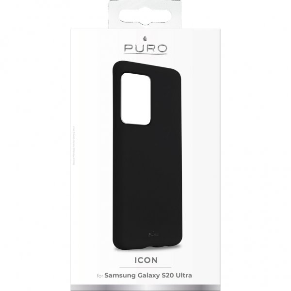 Puro Samsung Galaxy S20 Ultra Deksel Icon Svart