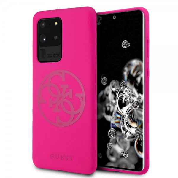 Guess Samsung Galaxy S20 Ultra Deksel med Logo Magenta