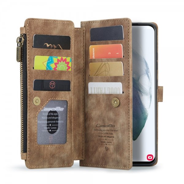 CaseMe Samsung Galaxy S21 FE Etui C30 Series Brun