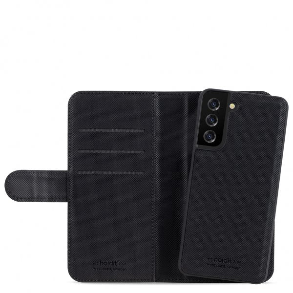 holdit Samsung Galaxy S21 Etui Wallet Case Magnet Svart