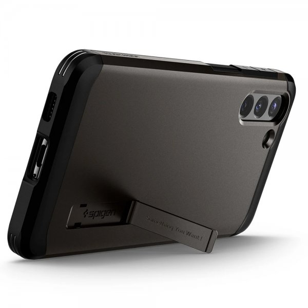 Spigen Samsung Galaxy S21 Deksel Tough Armor Gunmetal
