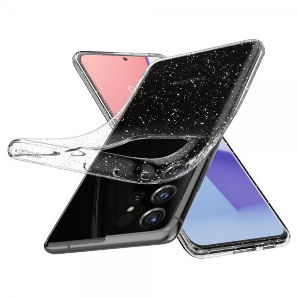Spigen Samsung Galaxy S21 Ultra Deksel Liquid Crystal Glitter Crystal Quartz