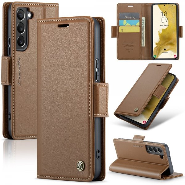 CaseMe Samsung Galaxy S22 Etui 023 Series Brun
