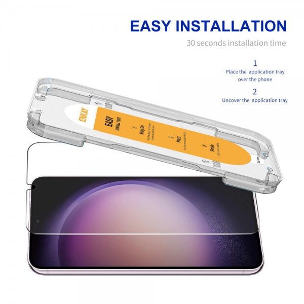 ENKAY Samsung Galaxy S22/Galaxy S23 Skjermbeskytter Monteringsramme Easy Install