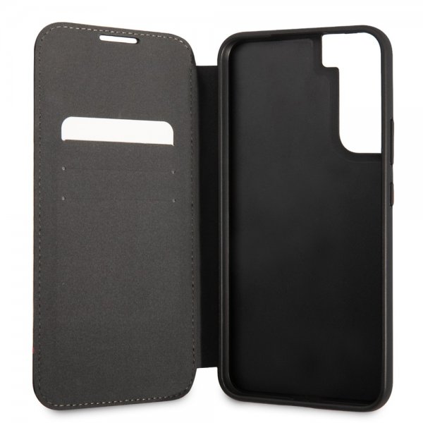 BMW Samsung Galaxy S22 Plus Etui Tricolor Stripe Carbon Svart