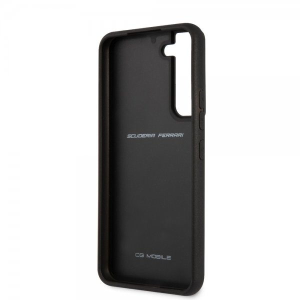 Ferrari Samsung Galaxy S22 Plus Deksel Real Carbon Metal Logo Svart
