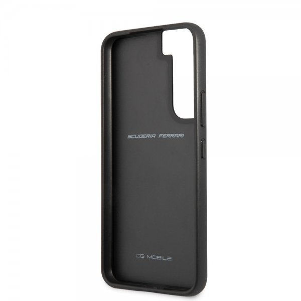Ferrari Samsung Galaxy S22 Deksel Vertical Stripe Metal Logo Svart