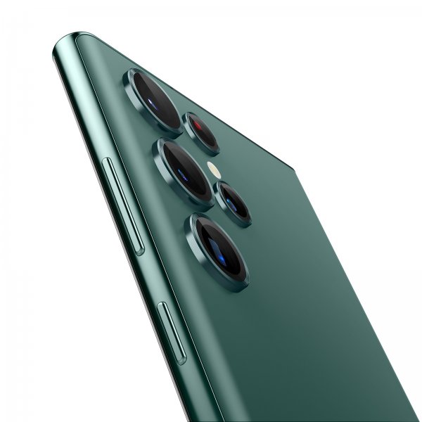 Spigen Samsung Galaxy S22 Ultra Kamerabeskytter GLAS.tR EZ Fit Optik Pro 2-pakning Grønn