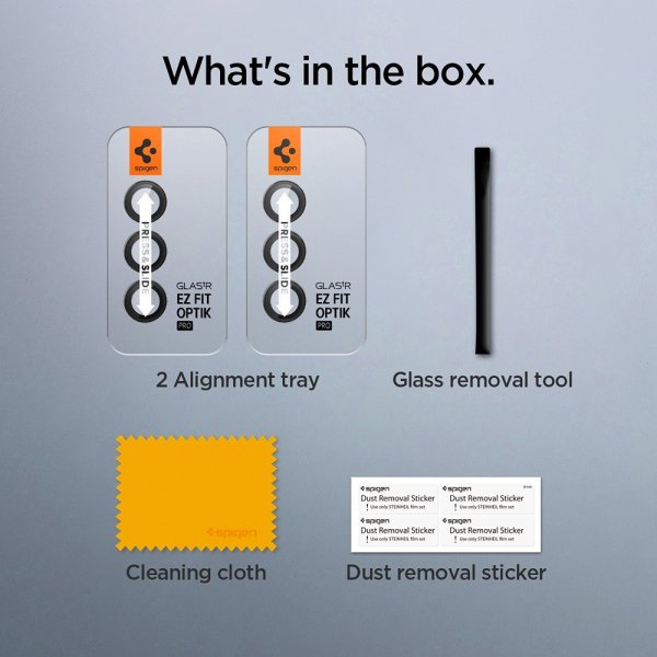 Spigen Samsung Galaxy S23 FE Kamerabeskytter Glas.tR EZ Fit Optik Pro 2-pakning Svart