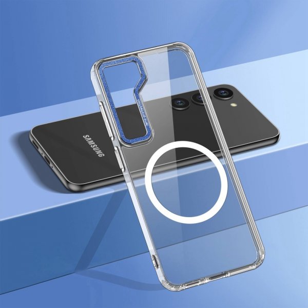 Samsung Galaxy S23 Plus Deksel Transparent MagSafe Blå