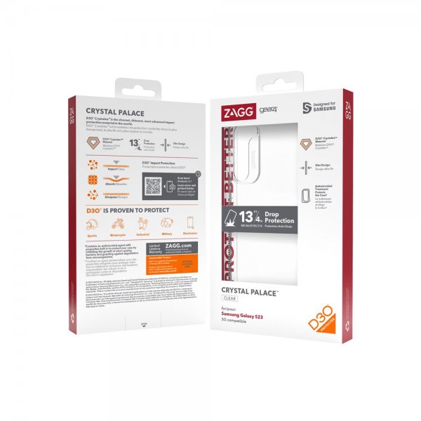 Gear4 Samsung Galaxy S23 Deksel Crystal Palace Transparent