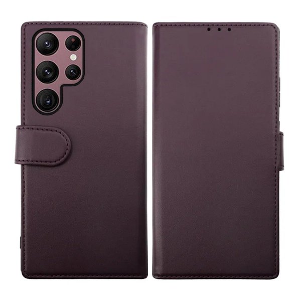 Rvelon Samsung Galaxy S23 Ultra Etui Detachable Wallet Case Lilla