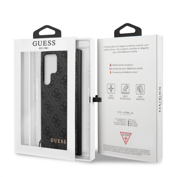 Guess Samsung Galaxy S23 Ultra Deksel 4G Charms Grå