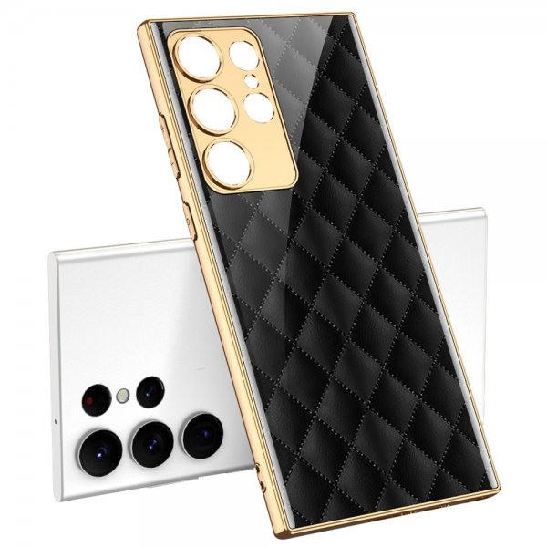 GKK Samsung Galaxy S23 Ultra Deksel Motiv Svarta Esker