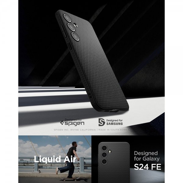 Spigen Samsung Galaxy S24 FE Deksel Liquid Air Matte Black