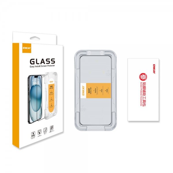 ENKAY Samsung Galaxy S24 FE Skjermbeskytter Monteringsramme Easy Install