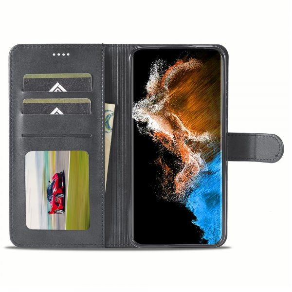 Lc.Imeeke Samsung Galaxy S24 Etui med Kortlomme stativfunksjon Svart