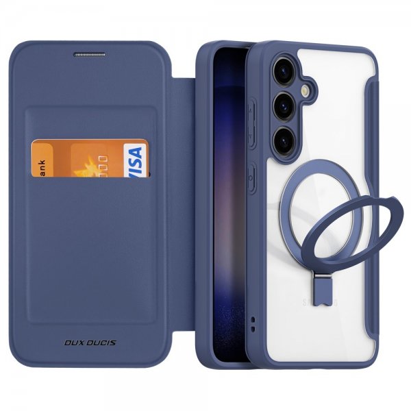 Dux Ducis Samsung Galaxy S24 Etui Skin X Pro Series Kickstand MagSafe Blå