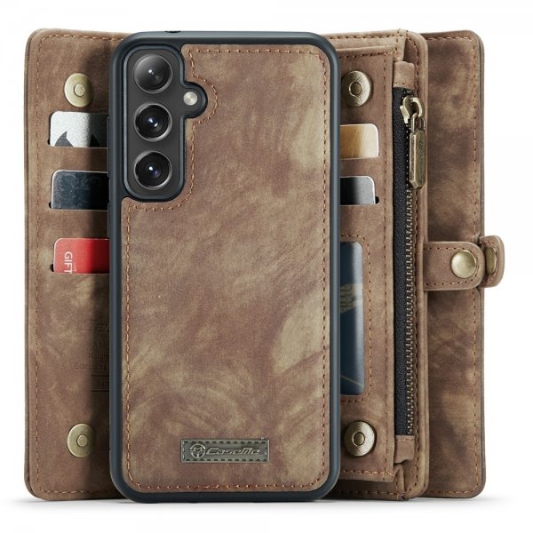 CaseMe Samsung Galaxy S24 Plus Etui 008 Series Avtakbart Deksel Brun
