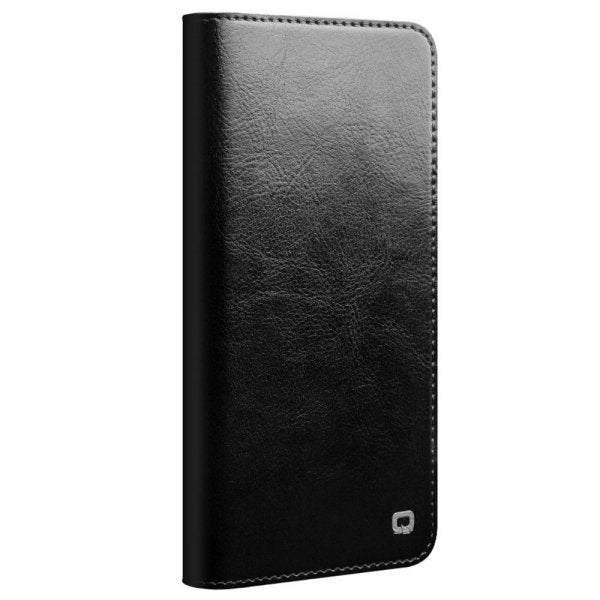 Qialino Samsung Galaxy S24 Plus Etui Ekte skinn Kortlommer Svart