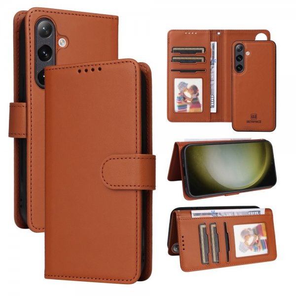 Betopnice Samsung Galaxy S24 Plus Etui Avtagbart Deksel 005 Brun
