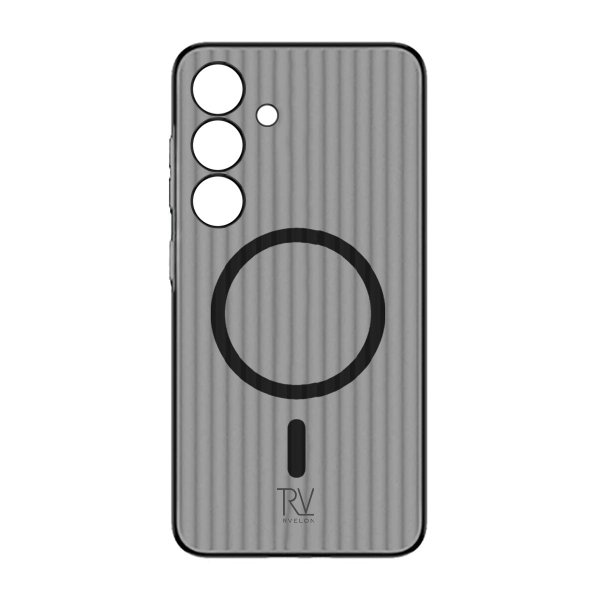 Rvelon Samsung Galaxy S24 Plus Deksel Korrugerte MagSafe Svart