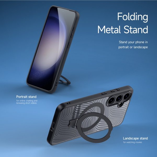 Dux Ducis Samsung Galaxy S24 Plus Deksel Aimo Series MagSafe Kickstand Svart