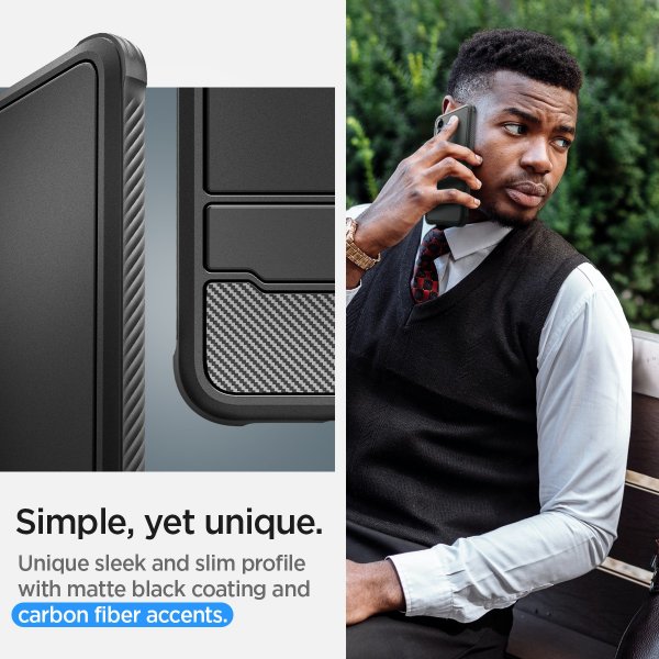 Spigen Samsung Galaxy S24 Plus Deksel Rugged Armor Matte Black