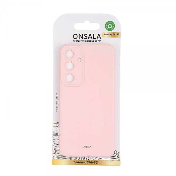 Onsala Samsung Galaxy S24 Plus Deksel Silikon Chalk Pink
