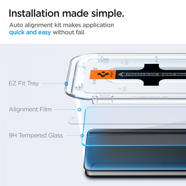 Spigen Samsung Galaxy S24 Plus/Galaxy S25 Plus Skjermbeskytter GLAS.tR EZ Fit 2-pakning