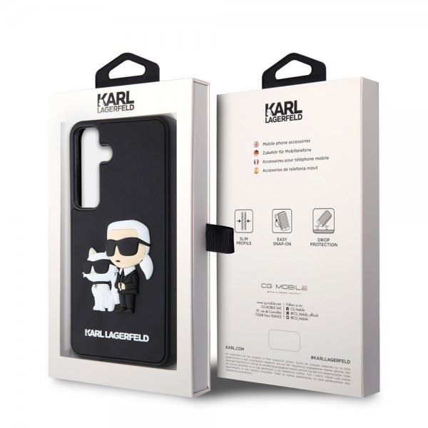 Karl Lagerfeld Samsung Galaxy S24 3D Rubber Karl & Choupette Svart