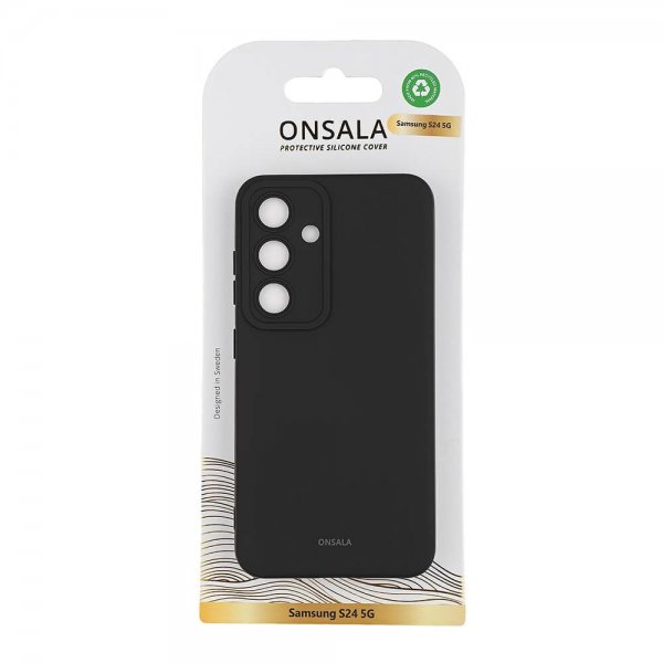 Onsala Samsung Galaxy S24 Deksel Silikon Svart