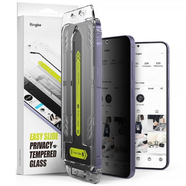 Ringke Samsung Galaxy S24 Skjermbeskytter Easy Slide Privacy 2-pakning