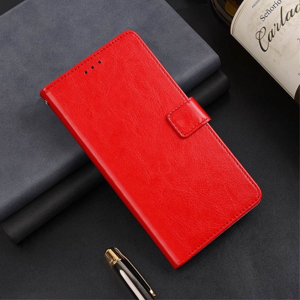 Samsung Galaxy S24 Ultra Etui 3 Kortlomme Rød