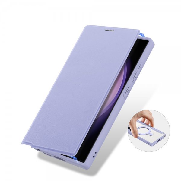 Dux Ducis Samsung Galaxy S24 Ultra Etui Skin X Pro Series Kickstand MagSafe Lilla