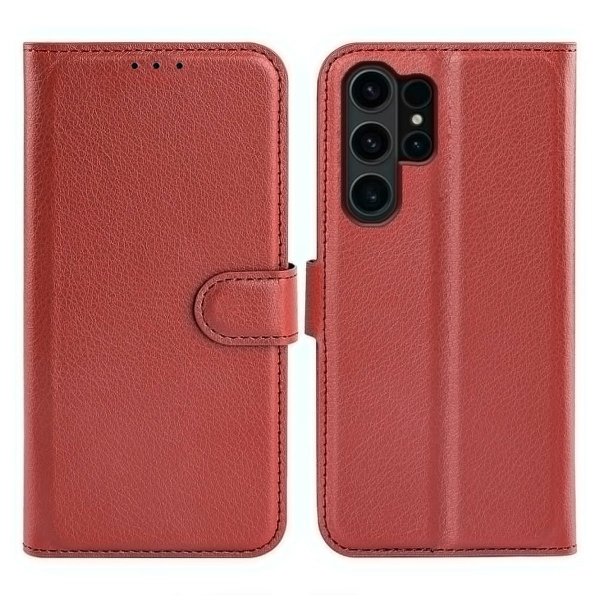 Samsung Galaxy S24 Ultra Etui med Stativ Brun