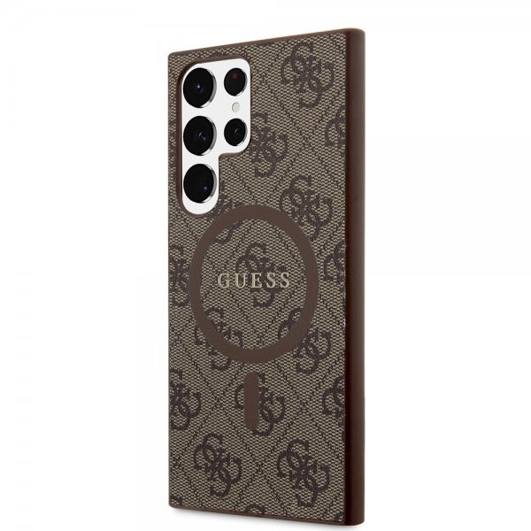 Guess Samsung Galaxy S24 Ultra 4G Pattern MagSafe Brun