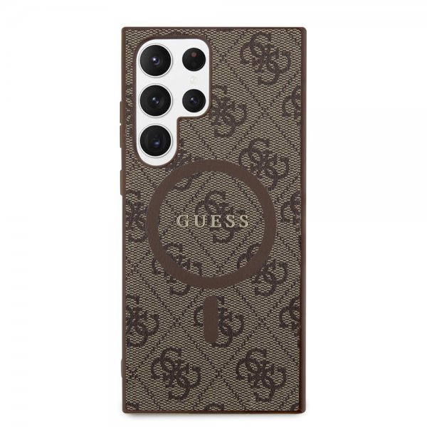 Guess Samsung Galaxy S24 Ultra 4G Pattern MagSafe Brun