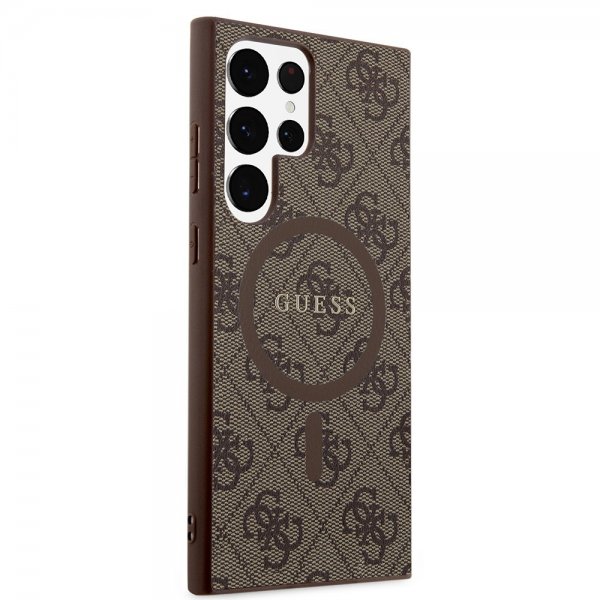 Guess Samsung Galaxy S24 Ultra 4G Pattern MagSafe Brun
